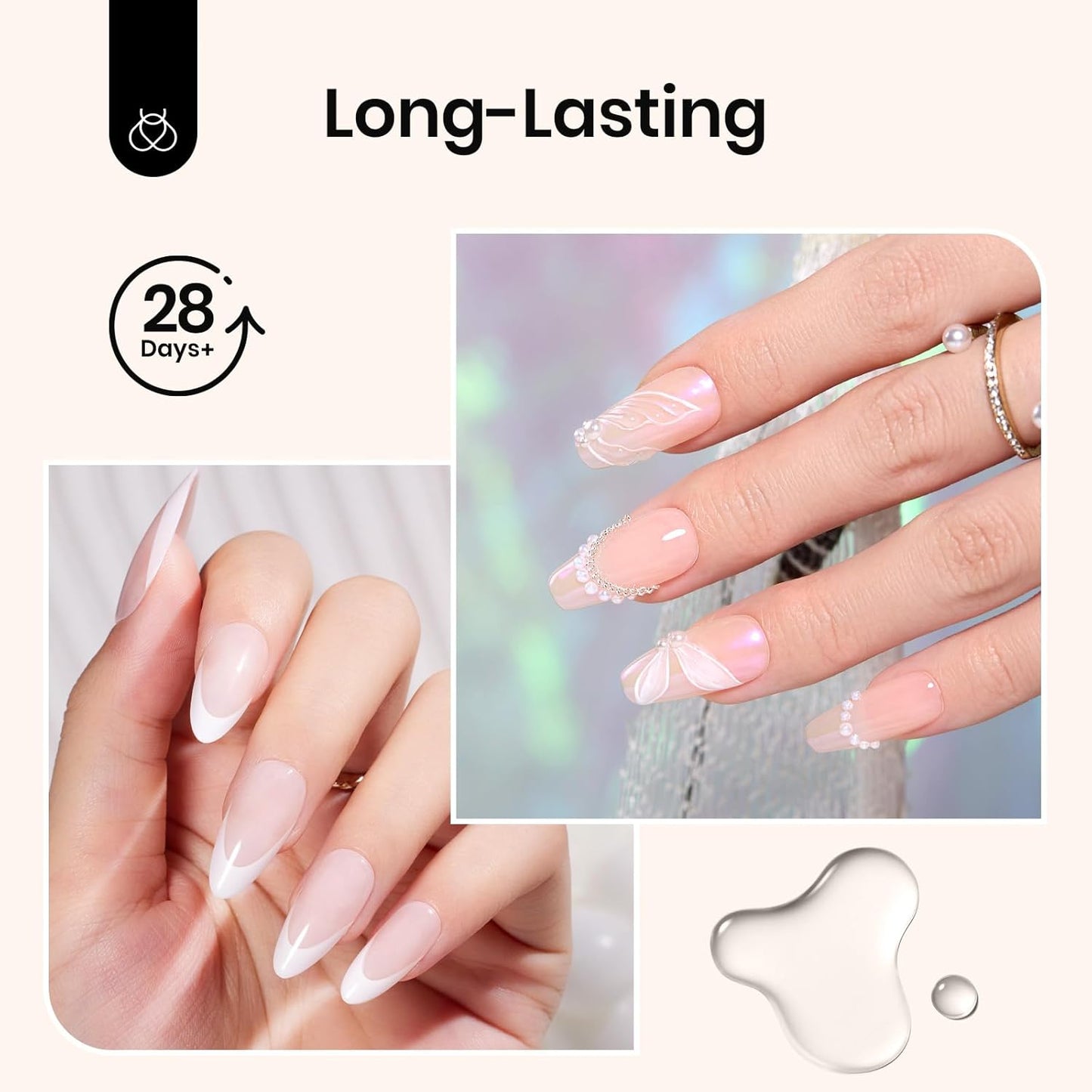 beetles Gel Polish Liquid Latex for Nails: 15ML Simple Peel off Cuticle Guard for Nail Polish Nail Art Liquid Latex Barrier Protector Manicure Cuticle Protectors with Stick Gifts for Women