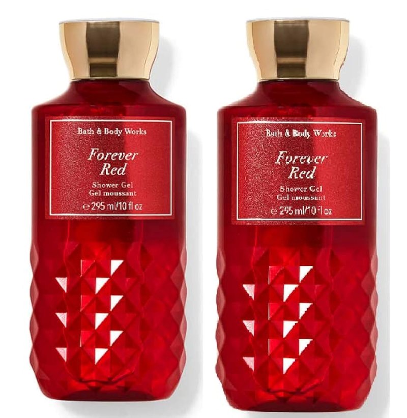 Bath and Body Works Shower Gel Gift Sets For Women 10 Oz 2 Pack (Forever Red)