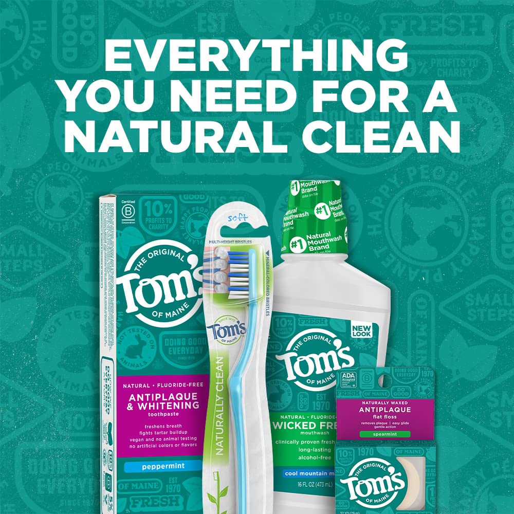 Tom's of Maine Whole Care Toothbrush, Soft, 4-Pack