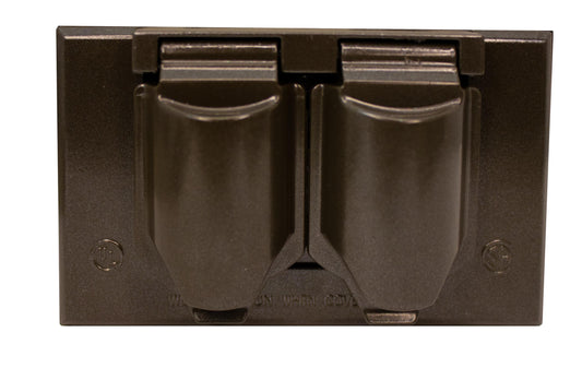 Sigma Electric, Bronze Sigma Engineered Solutions, 14245BR 1-Gang Horizontal Duplex Weatherproof Cover, No Size