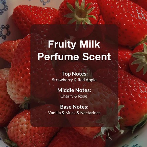 Kustie Strawberry Body Wash with Real Fruit Seeds – Gentle Exfoliating & Hydrating Shower Gel for Dry, Rough & Blemish-Prone Skin, Fruity Milk Perfume Scent, Natural Extracts, 16.9 fl oz