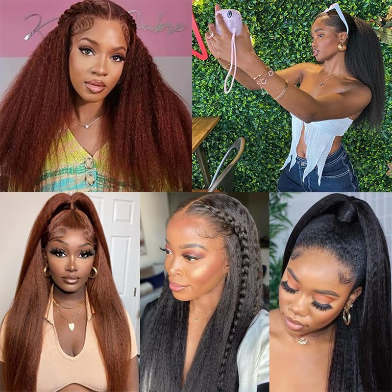 Raw Kinky Straight Human Hair Bundles - 100% Unprocessed Brazilian Virgin Hair | 12A Premium Quality, 12 Inch, Natural Color