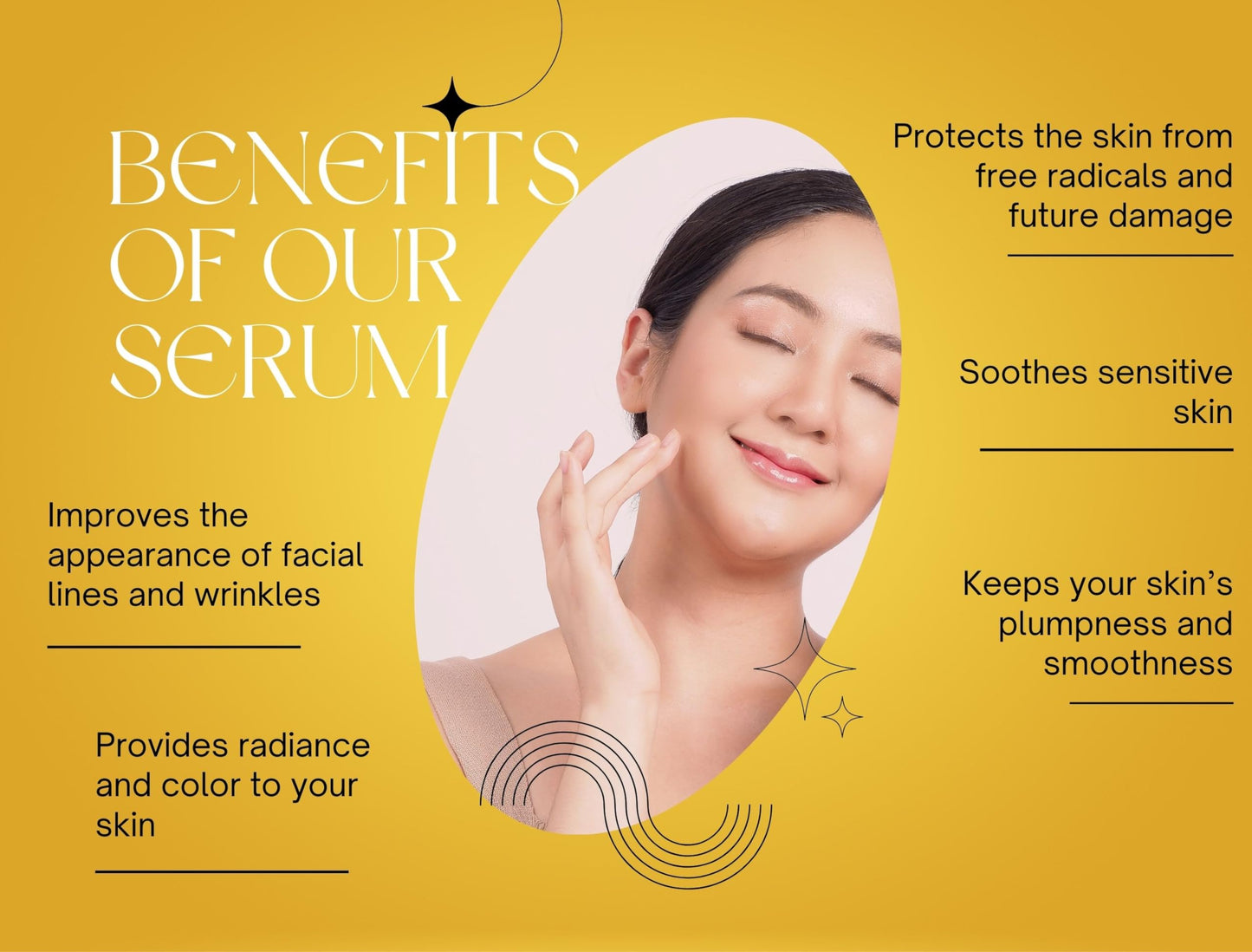 Vitamin C Face Serum - Brightening, Hydrating, Glowing Skin with Hyaluronic Acid, Turmeric, Vitamin E, Green Tea Extract, Anti Aging Facial Serum for Fine Lines & Wrinkles – 1 Fl Oz