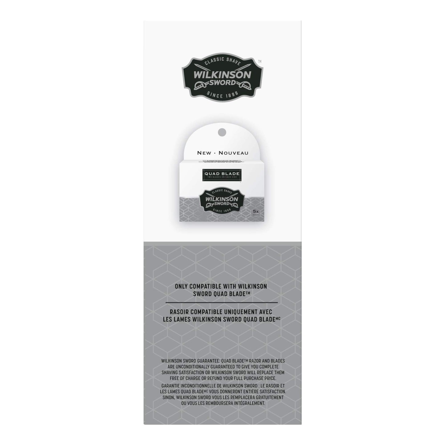 Wilkinson Sword Quad Blade Razor for Men with 5 Quad Blade Razor Refills
