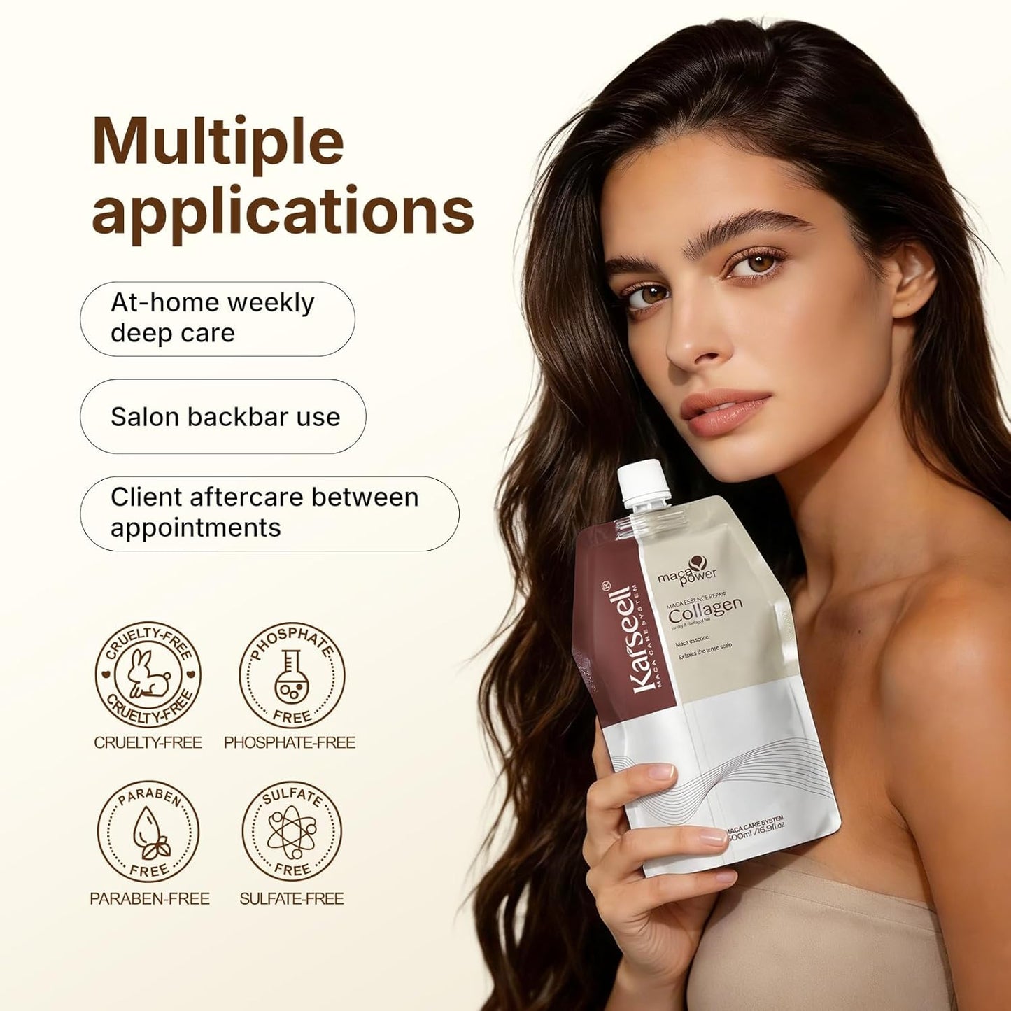 Collagen Hair Treatment - Deep Repair Conditioner with Argan Oil & Keratin | 16.9 Oz for All Hair Types