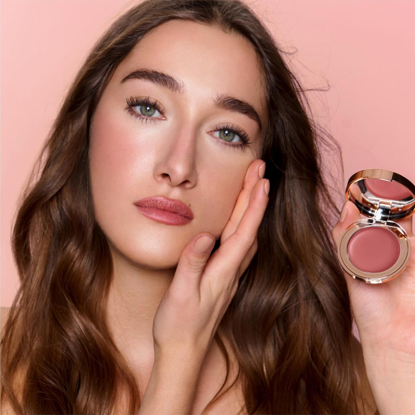 Charlotte Tilbury Pillow Talk Lip & Cheek Cream Blush - Hydrating Makeup for Dewy Finish | Enriched with Vitamin E & Beeswax