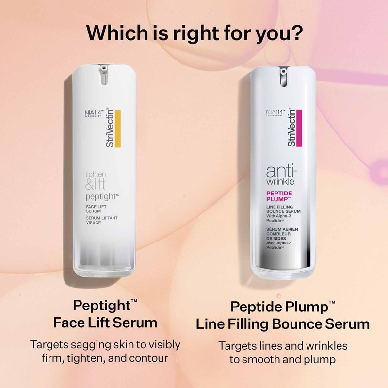 StriVectin Tighten and Lift Peptight Face Lift Serum with Tightening and Brightening Peptides for Wrinkles, Under Eye Bags and Puffiness, 30 mL