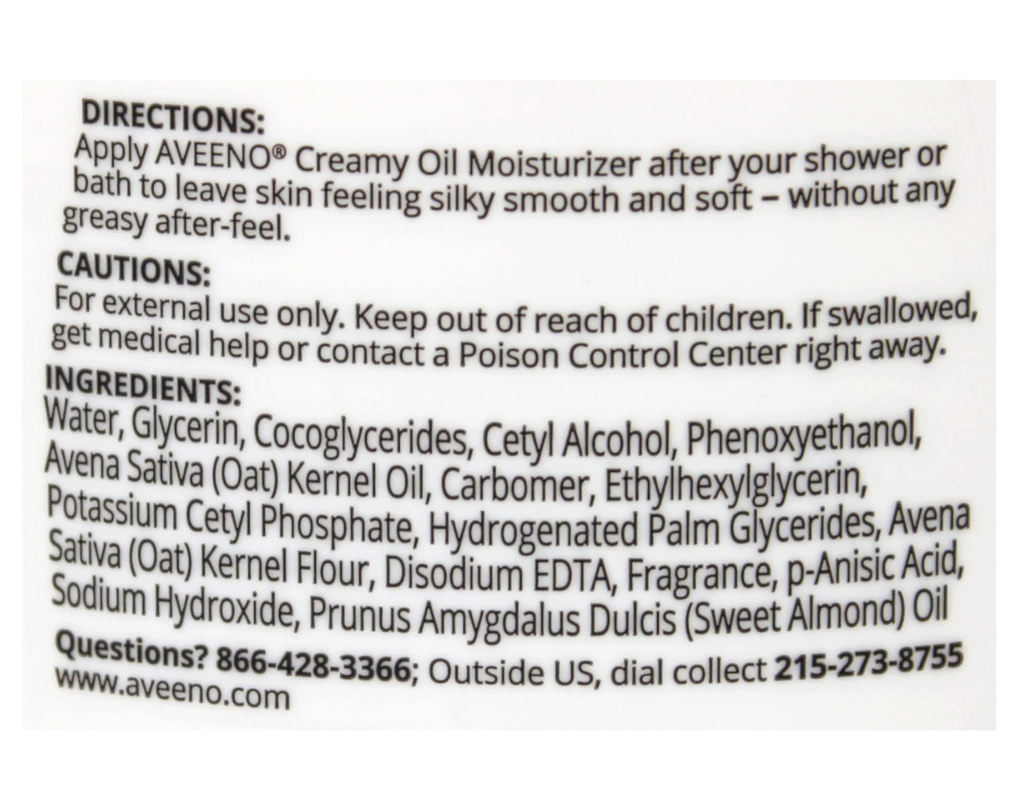 Aveeno Creamy Oil Daily Body Moisturizer, Non-Greasy & Lightly Scented Body Moisturizer with Oat & Almond Oil Nourishes Dry Skin with 24 Hours of Moisture, Non-Comedogenic, 12 fl. oz