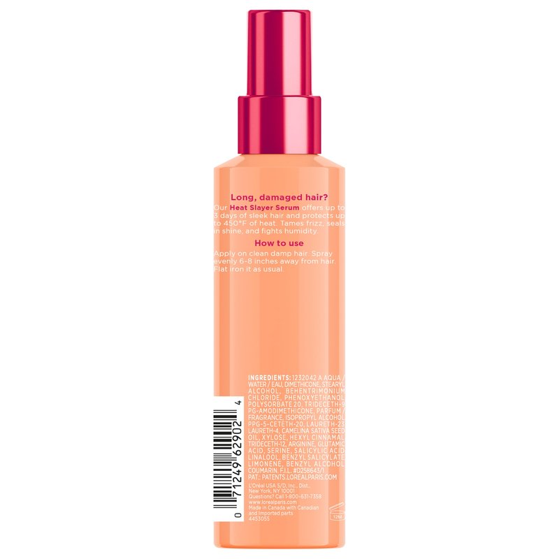 L'Oreal Paris Elvive Dream Lengths Heat Slayer Pre-Iron Spray Leave-In, 4.4 Ounce