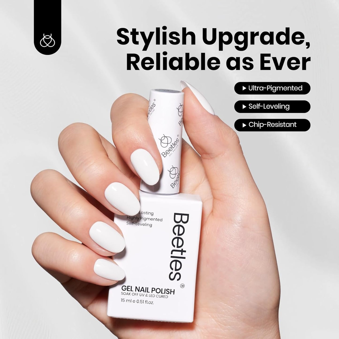 Beetles Red Gel Nail Polish 15ml 0.51 FL.OZ Red Color Soak Off U V LED 4th of July Gel Polish Nail Art Design Patriotic Manicure Salon DIY Home Colorful Bottle for Women