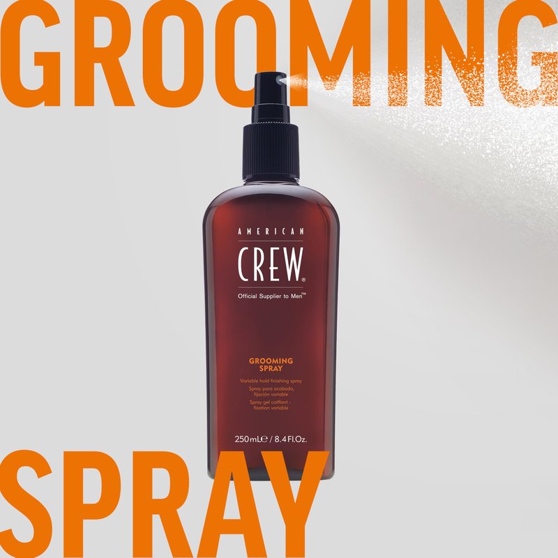 American Crew Men's Grooming Hair Spray, Flexible Buildable Hold & Smooth Finish for Fine or Gray Hair, 8.4 fl oz