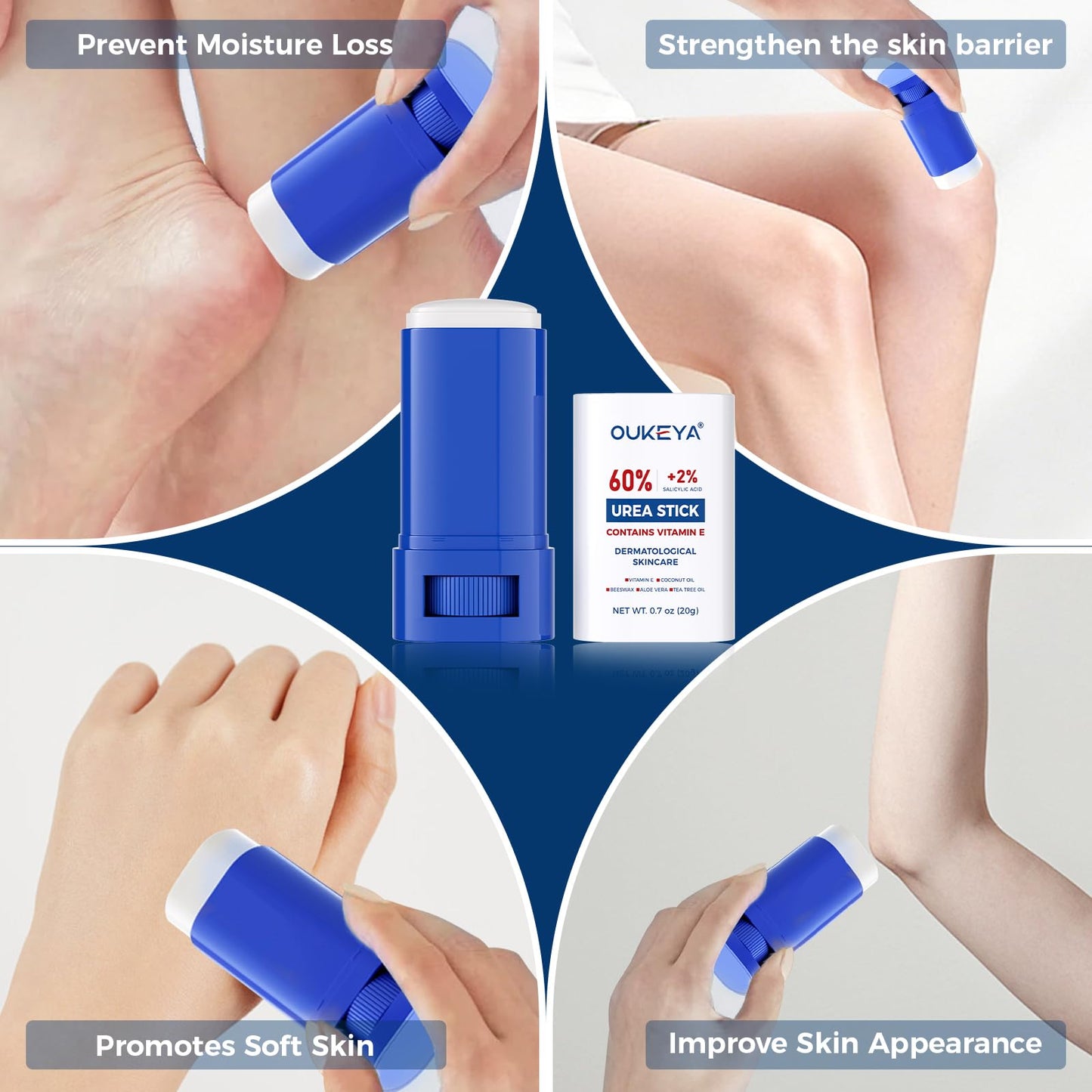 OUKEYA 60% Urea Stick with 2% salicylic acid - For Dry Rough Skin