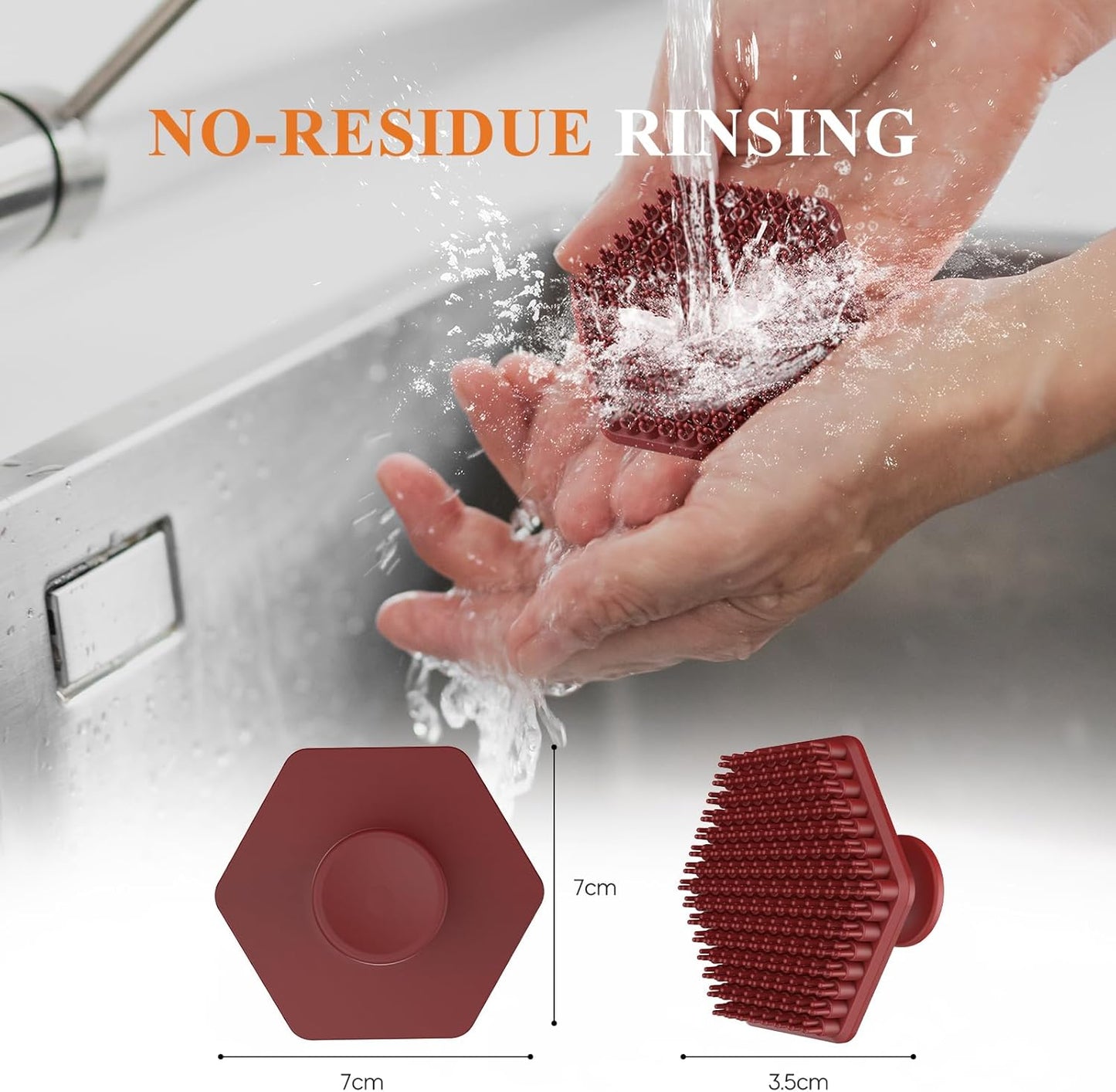 VWMYQ Silicone Face Scrubber for Men, Gentle Exfoliator Pad & Massager, Facial Cleansing Brush Silicone Face Wash Brush Removes Dead & Dry Skin (Black)