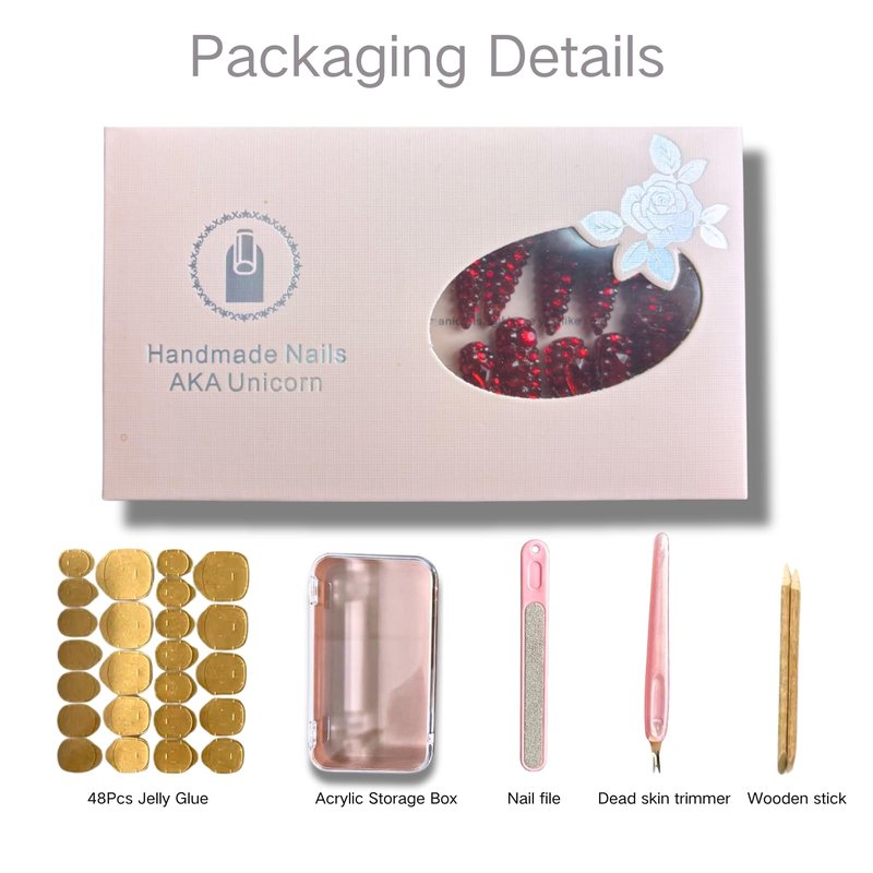 AKA Unicorn 10Pcs Handmade Press On Nails Short Almond,Nude Pink Acrylic Nails,Luxury Nail Press On with Charm Pearl Design for Wedding&Party Wear-True Love Design Concept