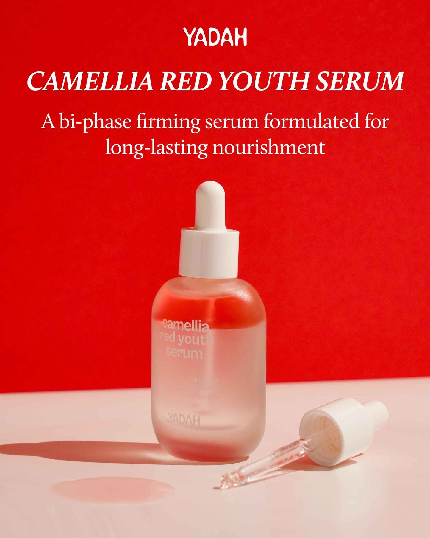 YADAH Camellia Red Youth Serum, Wrinkle care & Firming care Facial Serum with Bakuchiol and Camellia Oil, Hydrating & Skin Defense Treatment, For All Skin Types, 1.01fl oz