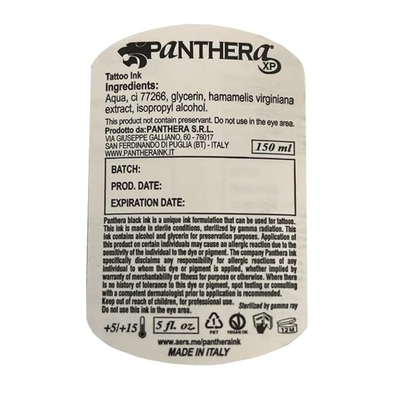 Panthera Tattoo Ink - XXX TRIBAL BLACK - 5oz Bottle