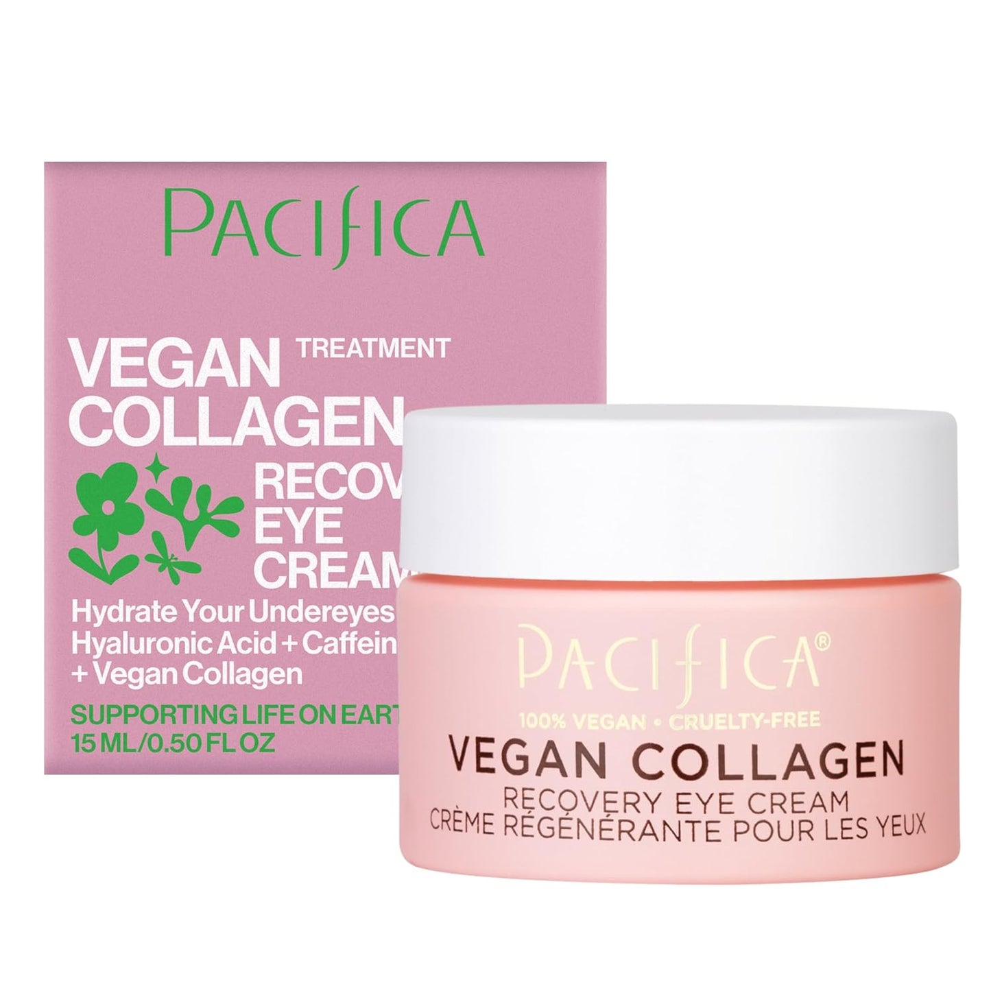 Pacifica Glow Baby Brightening Eye Cream – Vitamin C Under Eye Cream for Dark Circles & Puffiness, Caffeine-Infused Eye Brightener for Tired Eyes Fragrance-Free 0.5 oz Clean Vegan Dermatologist Tested