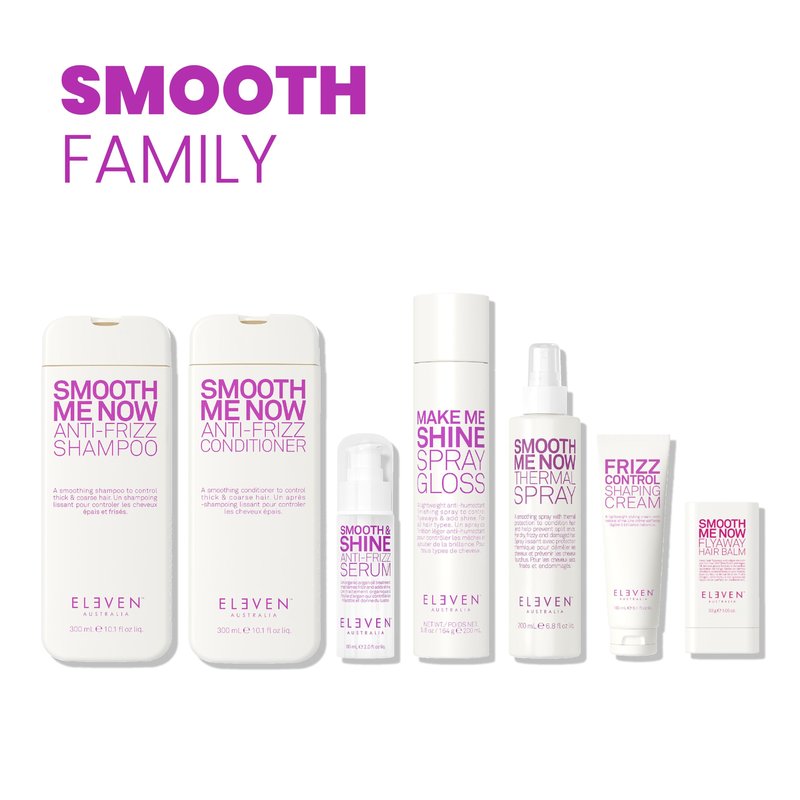 ELEVEN AUSTRALIA Smooth Me Now Anti-Frizz Shampoo for Frizz Control, Smoothing Shampoo for Damaged and Frizzy Hair, Moisturizes & Protects, Enhances Smoothness, Sulfate-Free - 10.1 fl oz