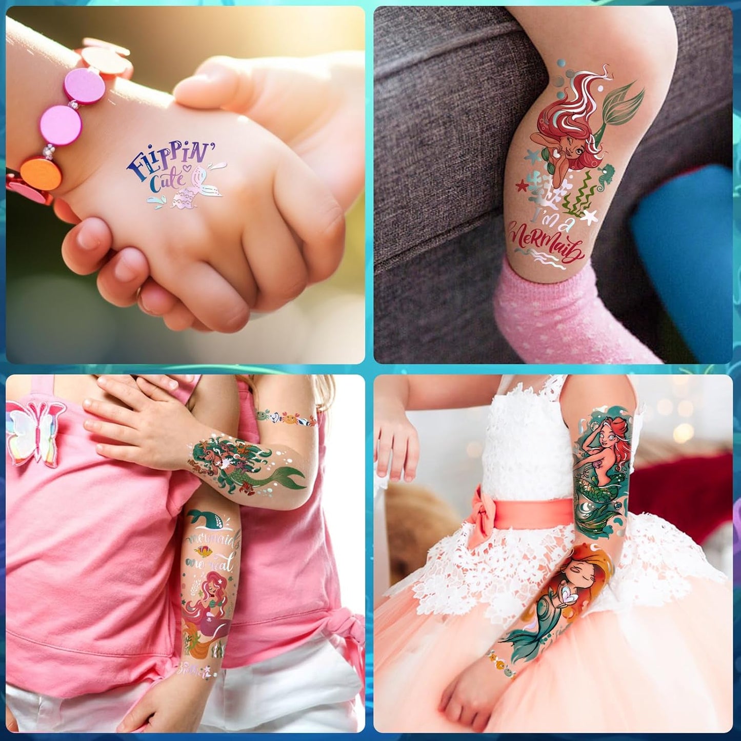 Waterproof Temporary Tattoos - 118pcs Groovy Fake Tattoo for Kids Birthday Party Supplies, Star Unicorn Smiley Rainbow Flower Candy Crown Arts and Crafts for Boys or Girls 6 7 8 9 10 11 12 years old