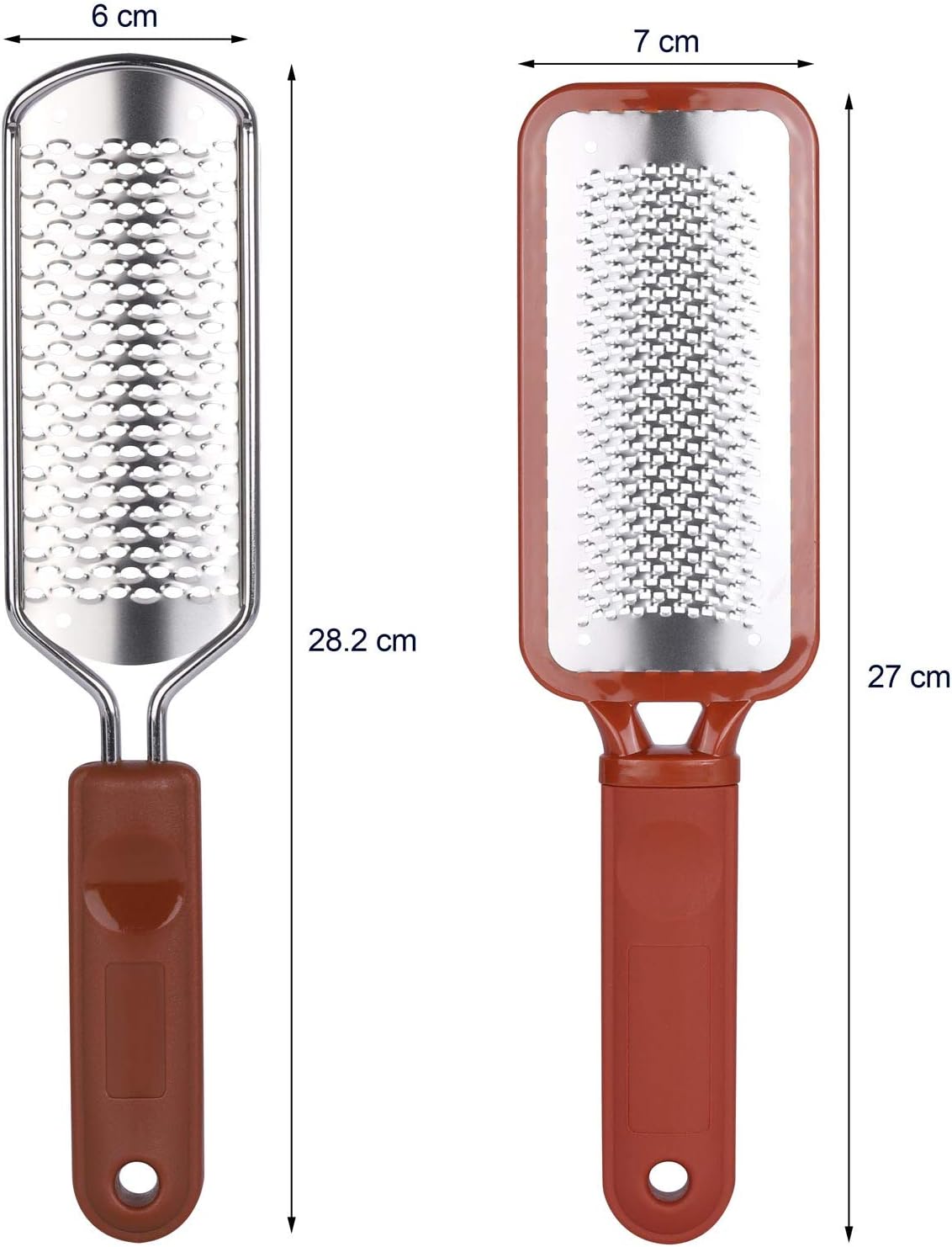 3 Pieces Colossal Foot Files Kit Foot Scrubber Foot Rasp and Double-Sided Heel Files Pedicure Tools Callus Remover Stainless Steel Feet Scraper Foot Grater for Dead Skin