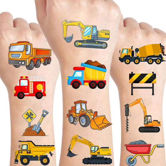 Monster Trucks Temporary Tattoo for Kids, 10 Sheets Monster Truck Fake Tattoos for Boys Party Favors, Goodie Bags Stuffers, Brithday Supplies Decorations