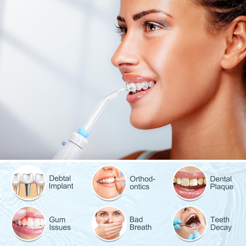 Homuserr Water Flosser, Power Dental Water Flossers for Teeth & Braces Cleaning, Oral Irrigator Electric flosser for Adults & Kids with 10 Pressures & 8 Tips, 600ml Water Flosser for Family