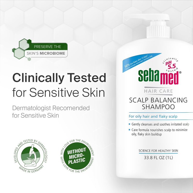 SEBAMED Scalp Balancing Shampoo Hair Care for Oily Dandruff Prone Scalp (200mL) Pack of 2
