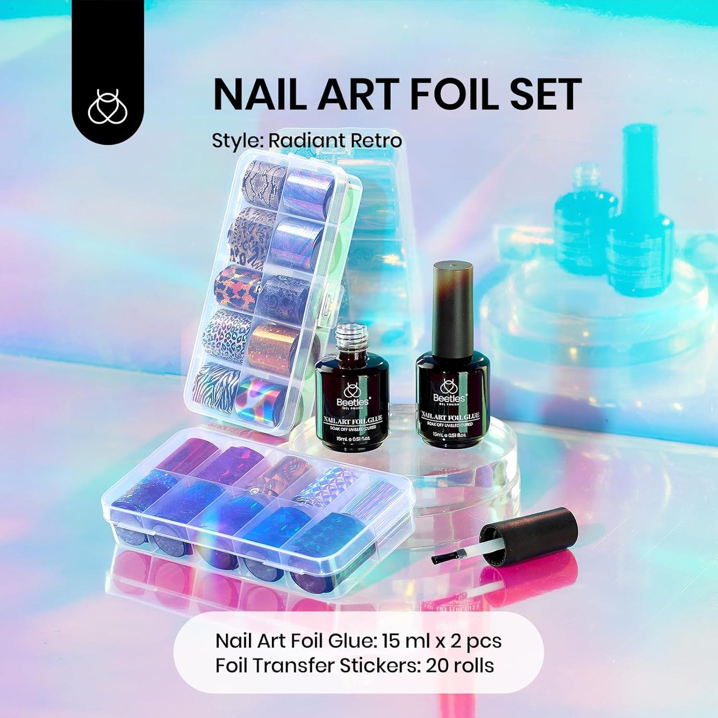 Beetles Liquid Latex for Nail 15ml - Peel off Nail Polish Cuticle Guard with Plastic Nail Care Stick Nails Design Air-Dry Liquid Latex Barrier for Protector Fingers