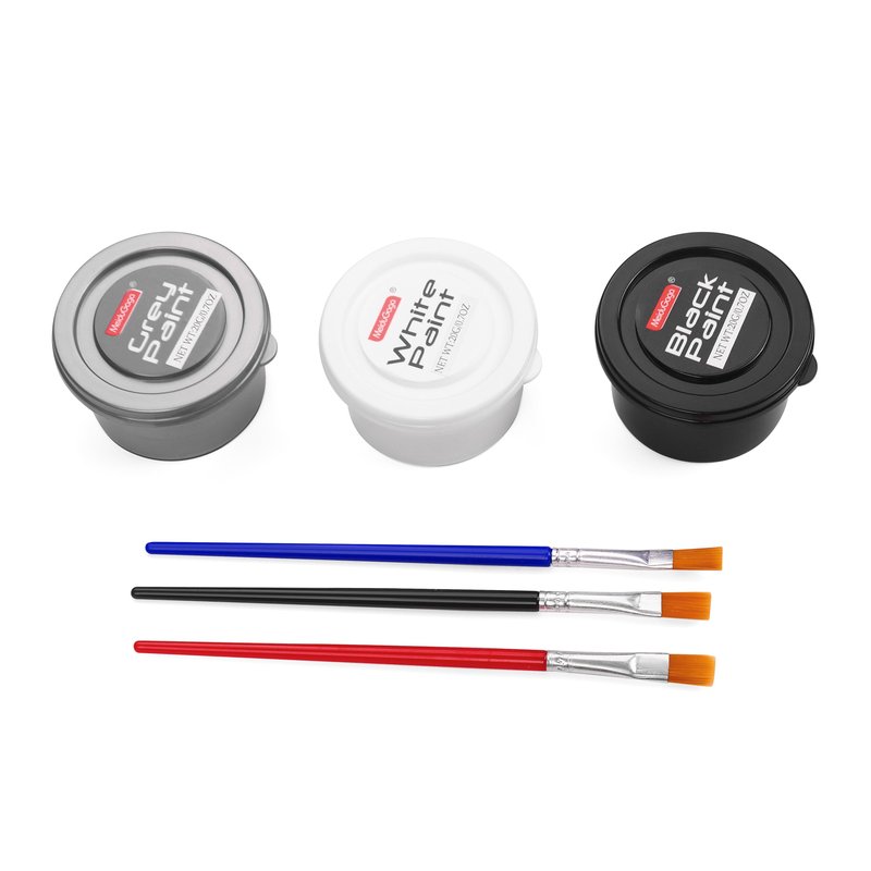 MeiduGaga White and Black Face Paint, Silver Face Paint Palette, Non-Toxic, Water-Based Body Paint for Halloween, Party, Cosplay