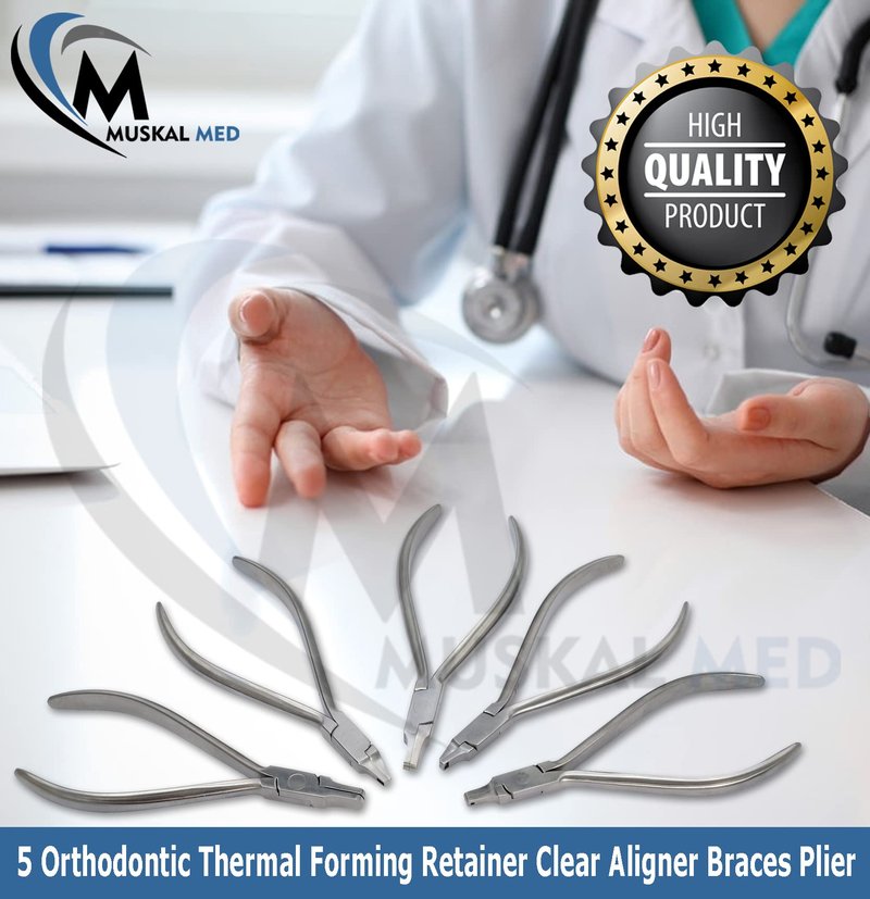 VISION TEK MED Orthodontic Dental Vertical Dimple Pliers Thermal Forming Retainer Clear Aligner Braces Plier