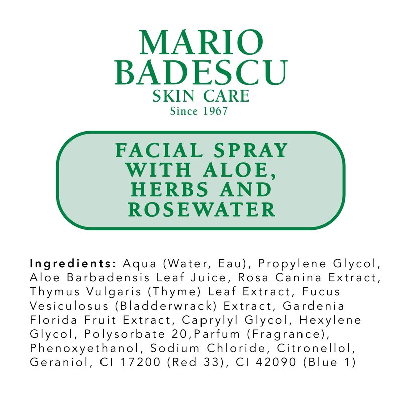 Mario Badescu Facial Spray with Aloe, Herbs and Rose Water for All Skin Types, Face Mist that Hydrates, Rejuvenates & Clarifies, 4 FL OZ & 2 FL OZ Combo