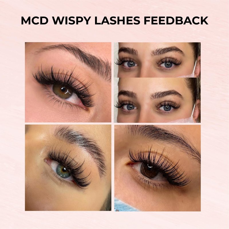 MDC LASHES 1000fans Promade Wispy Lash Extension Volume Lashes 0.05-0.07 Thickness, C/D/CC Curl, 8-18mm Loose Fans False Eyelashes 5D 7D 9D for Fluffy Eyelash Cluster (5D-0.07-CC 8mm)