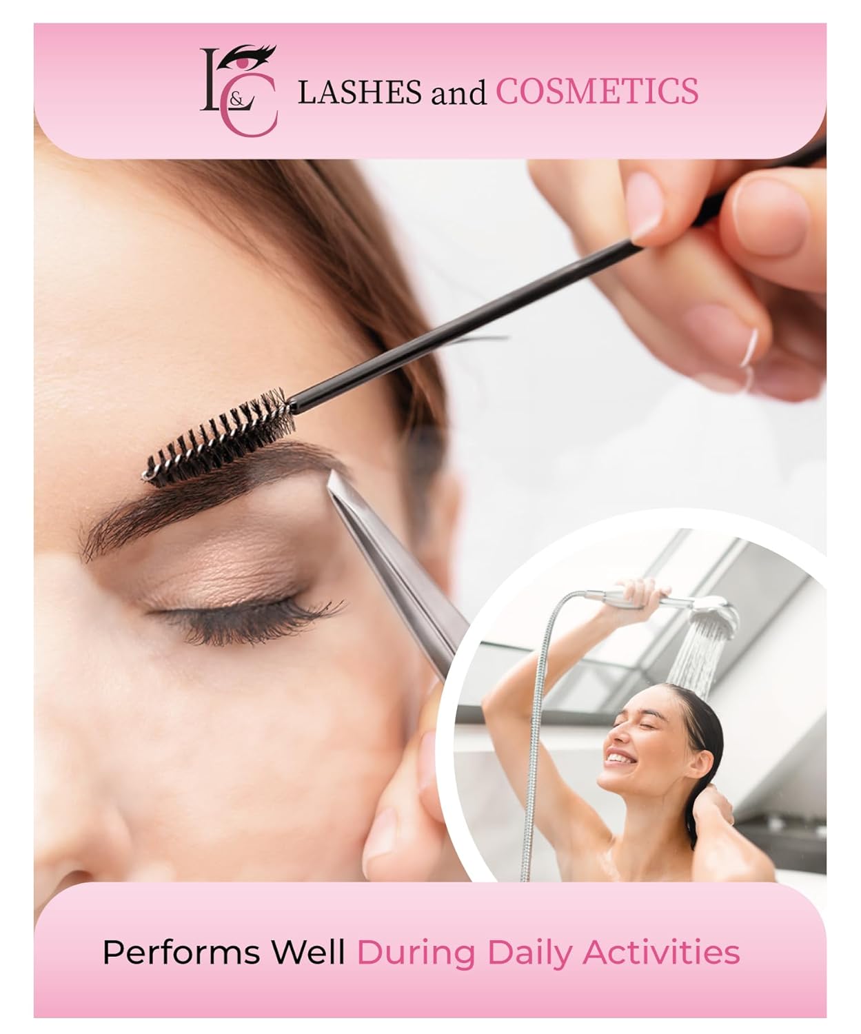Eyebrow Extensions Kit - Premium Mink Eyebrows in Light Brown, Brown, Dark Brown & Black | Mixed Lengths 5-8mm with Glue & Tweezers