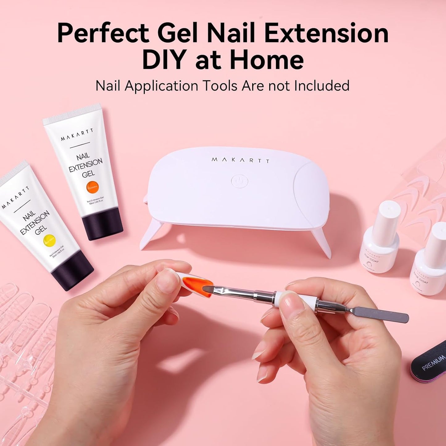 Makartt Poly Nail Gel: Clear 50ML Gel Builder for Natural-Looking Strengthener 3D Molding Gel for Trendy Nail Art-Long-Lasting and Easy to Use Supplies