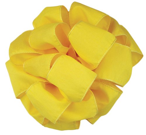 Offray Wired Edge Anisha Craft Ribbon, 2-1/2-Inch Wide by 10-Yard Spool, Yellow Chiffon
