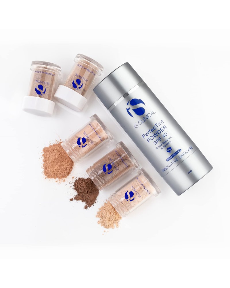 iS CLINICAL PerfecTint Powder SPF 40; Face Powder; Tinted SPF; Loose Face Powder for After Makeup Application