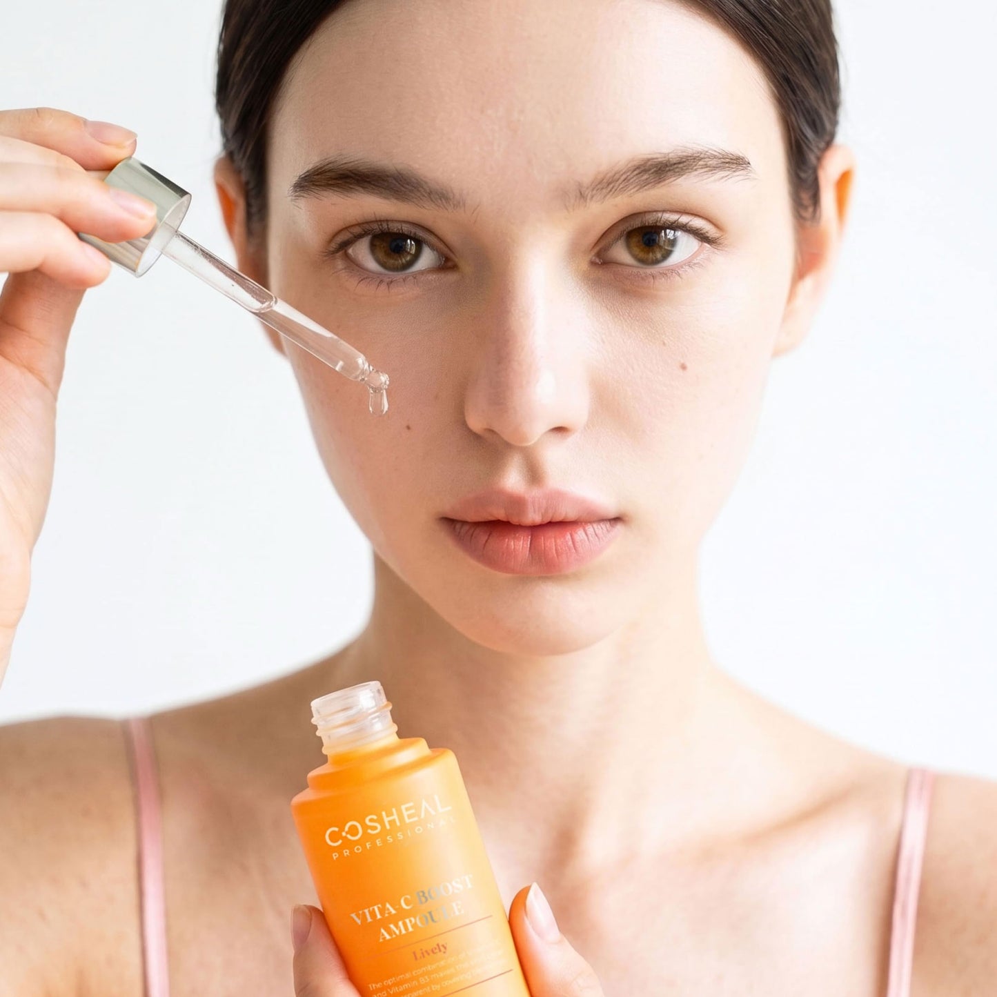 COSHEAL Vita-C Boost Ampoule 1.52 fl oz, Brightening & Radiance-Enhancing Antioxidant Serum with High-Potency Vitamin C Complex, Revitalizes Dull Skin & Improves Skin Tone, Korean Skin care