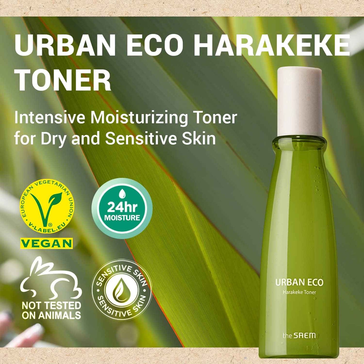 THESAEM Urban Eco Harakeke Toner 5.07 fl.oz. – Vegan Skincare with Harakeke Extract and Hyaluronic Acid - Firming and Moisturizing Toner with Gel Type Formula