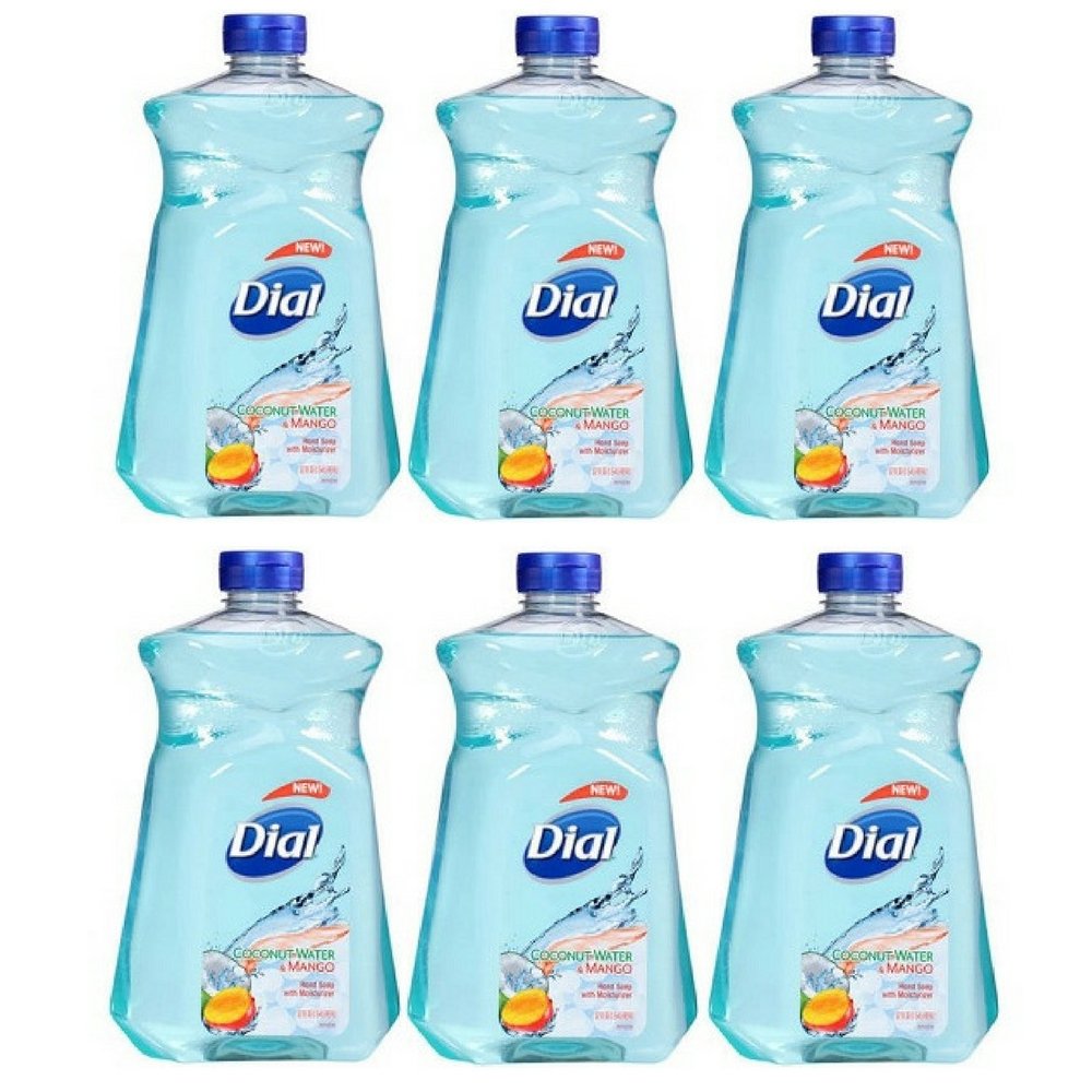 Dial 04729CT Antimicrobial Liquid Hand Soap, Spring Water Scent, 52oz Bottle (Case of 6)