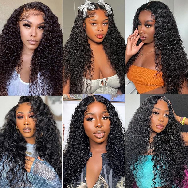4x4 Lace Closure Human Hair 20 Inch Deep Wave Closure Pre Plucked with Babyhair Free Part Transparent Lace Closure 100% Unprocessed Brazilian Virgin Human Hair Closure Natural Black