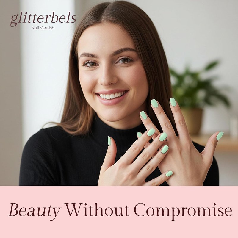 Take A Dip Green Nail Polish - Quick Dry Vegan Gel-Like Finish | 21-Free Formula for Long-Lasting Salon Quality