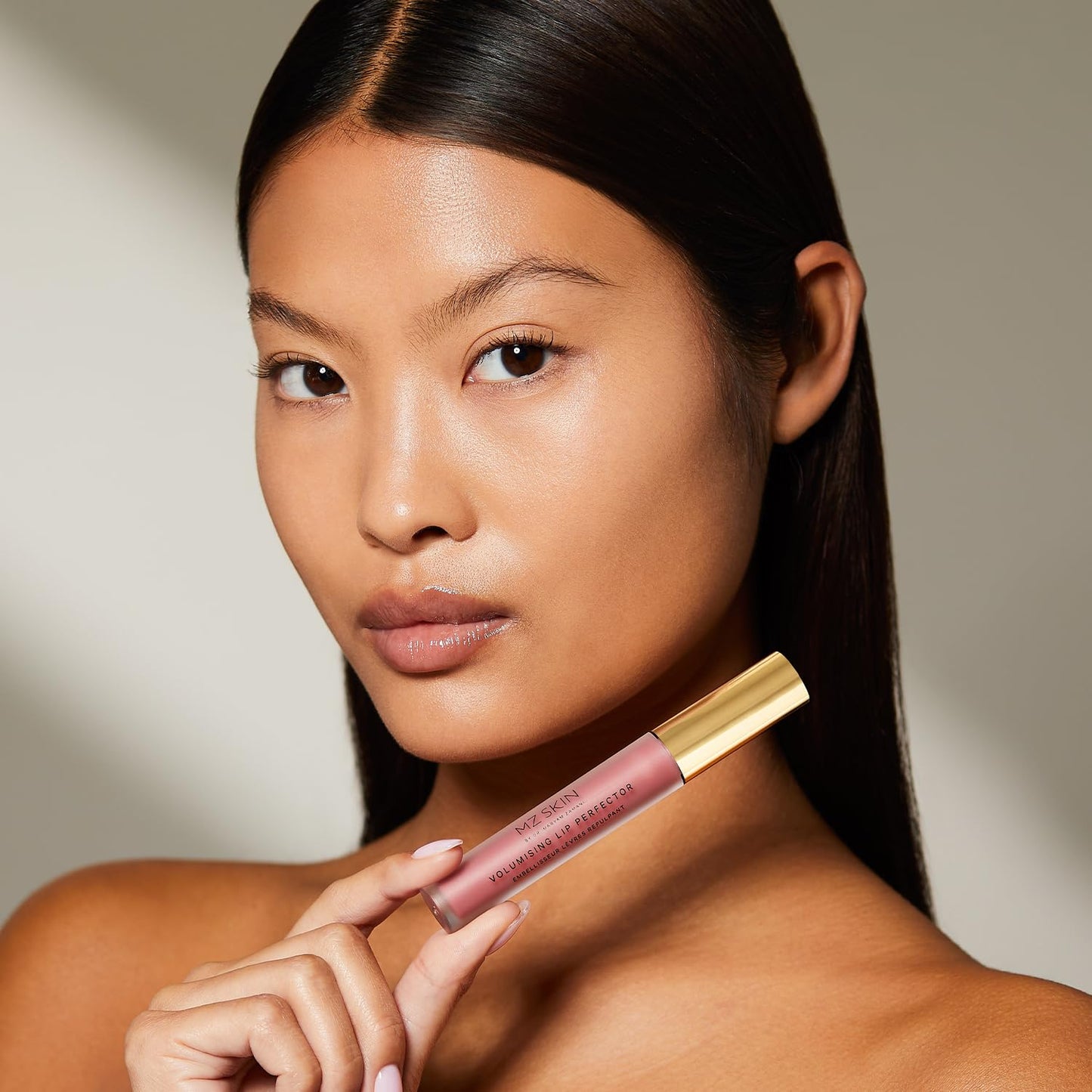 MZ SKIN Volumizing Lip Perfector | Plumping & Hydrating Lip Gloss with Peptides and Caffeine for Fuller, Smoother Lips, 3 mL / .10 oz