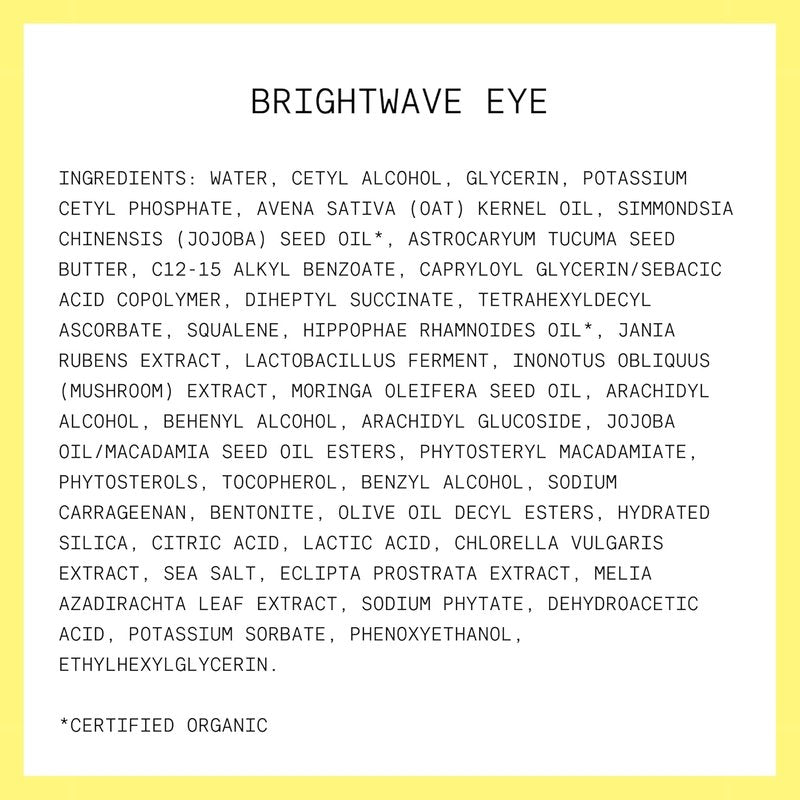 Brightwave Vitamin C Under Eye Brightener Cream - Dark Circles Treatment for Sensitive Skin | Hydrating Antioxidant Formula (0.5 Oz)