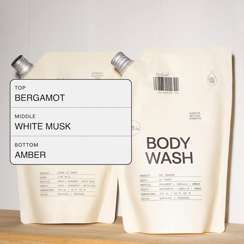 DedCool Body Wash Refill - Hydrating Vegan Formula with Shea Butter & Aloe | 16 fl oz