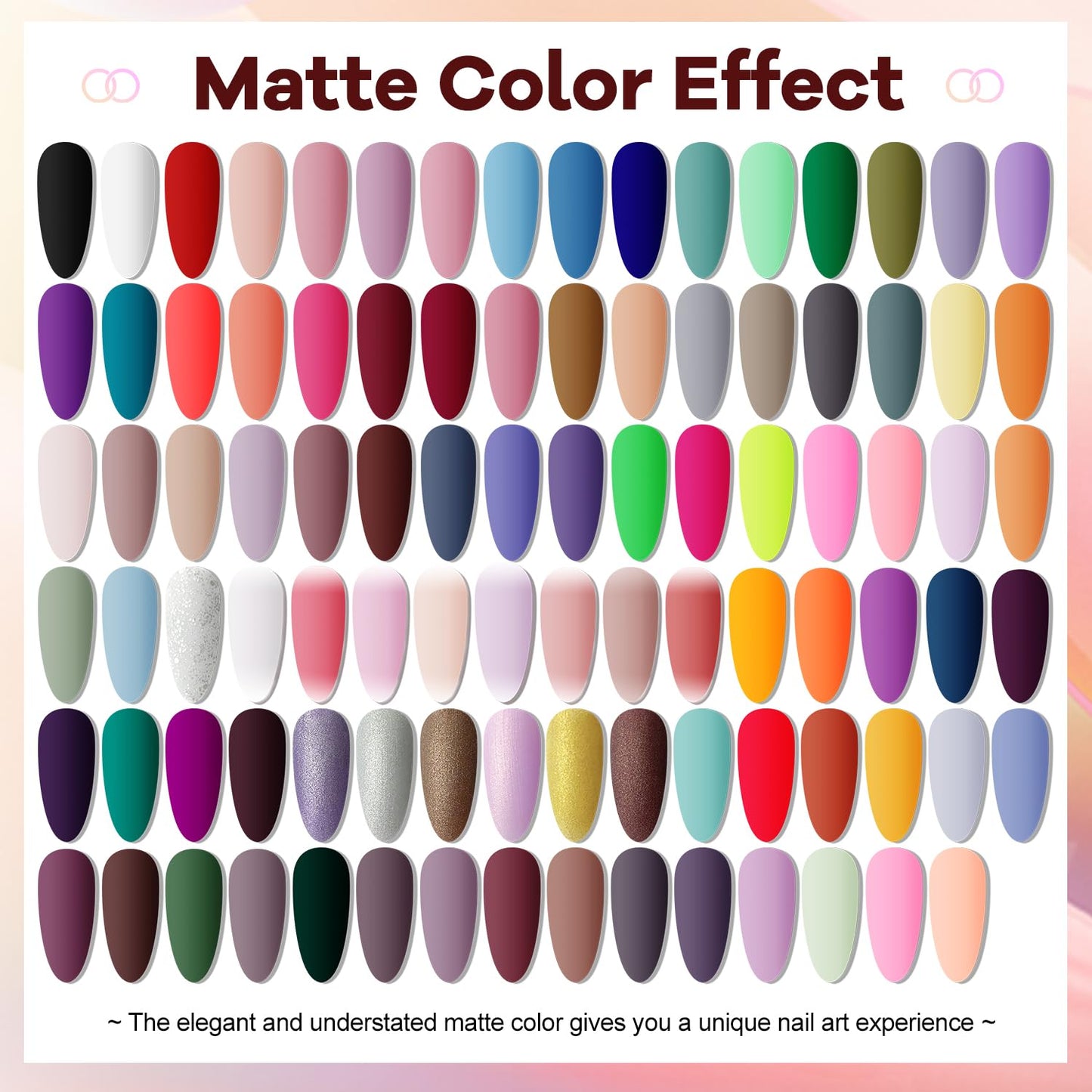 JODSONE Gel Nail Set 20+3 Colors High Shine Gorgeous Gel Polish Base Top Matte Coat Nice Gifts Show Charm