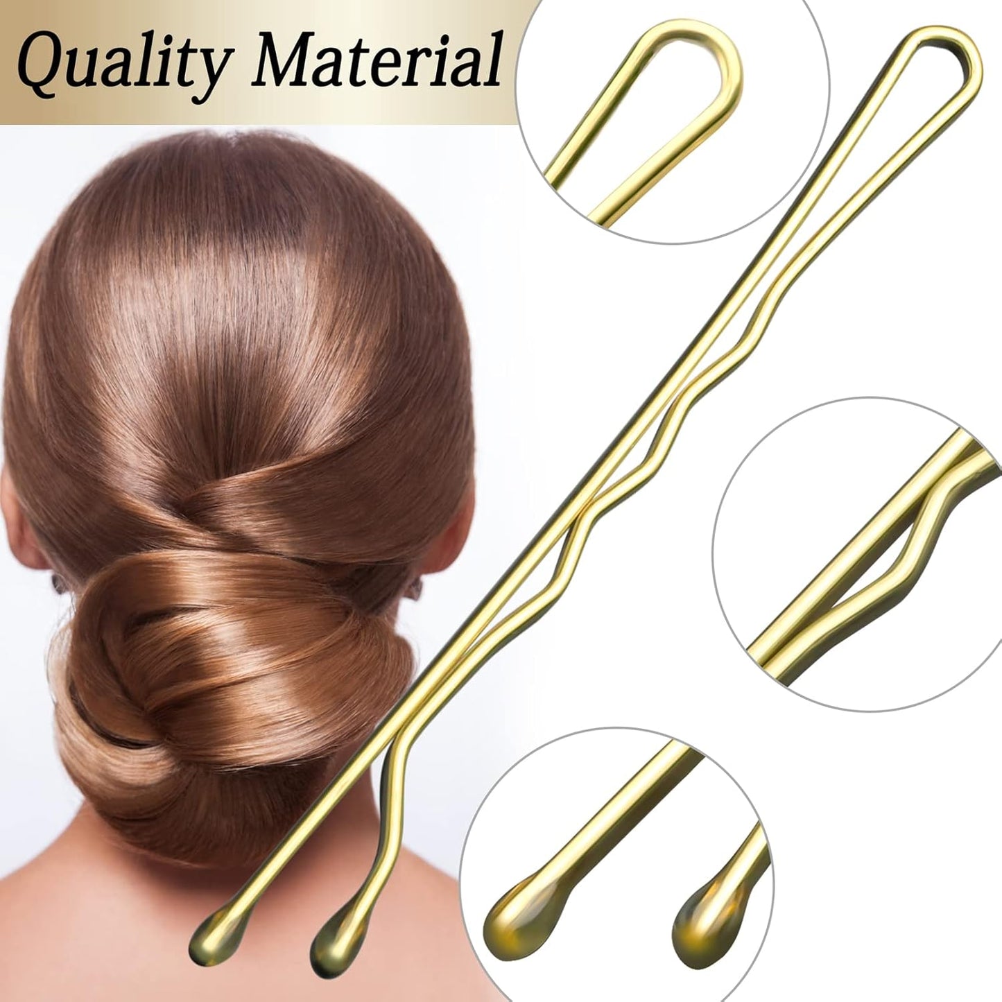100PCS 2Inches Hair Pins Kit Secure Hold Bobby Pins Clips for Women Girls and Hairdressing Salon With Clear Storage Box(Black)