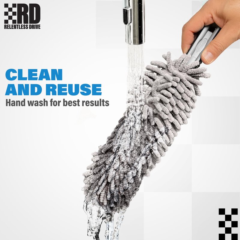 Professional Car Duster Interior - Car Accessories for Women and Men (Lint & Scratch Free)