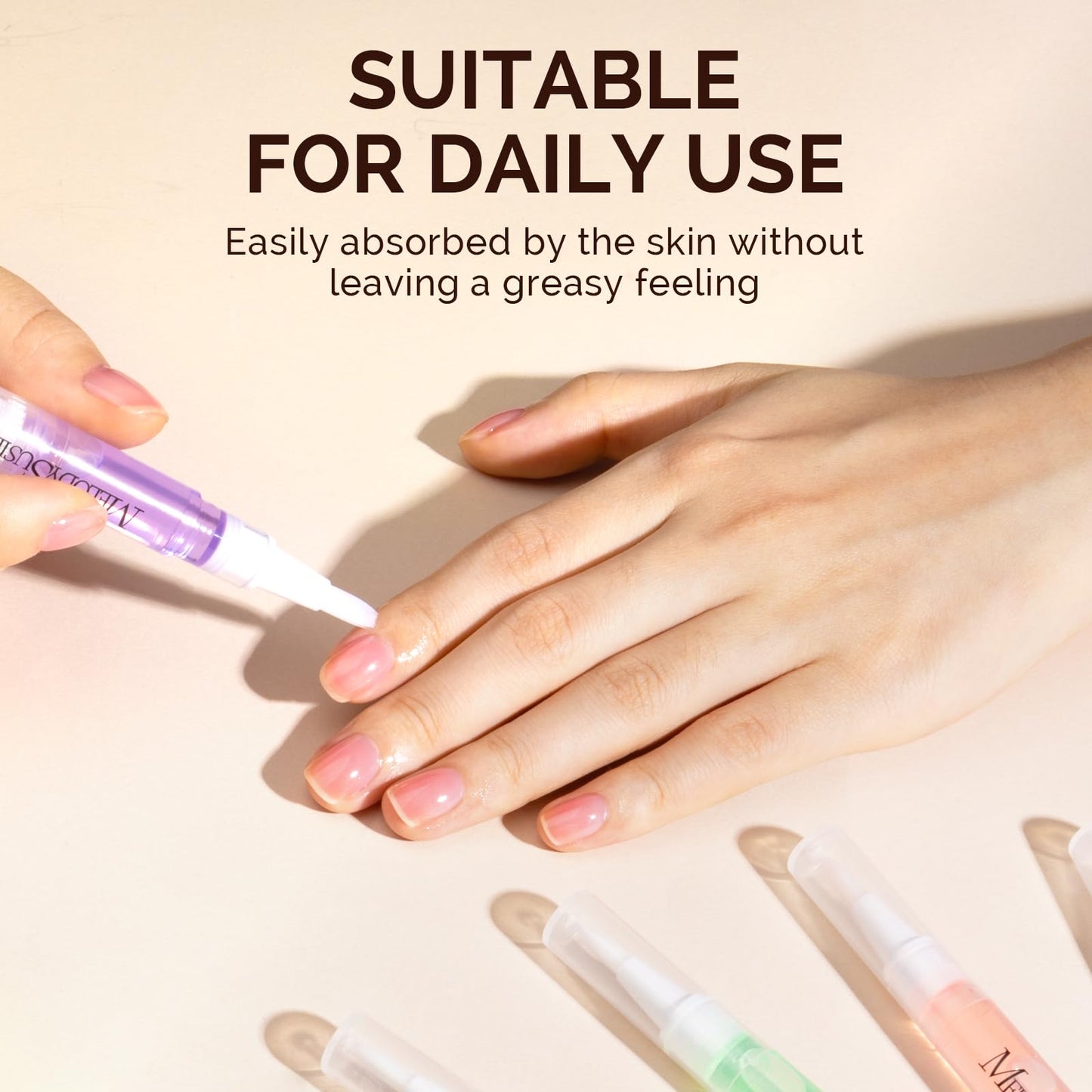 MelodySusie 12Pcs Cuticle Oil Pen Set,Nail Moisturizing Cuticle Oil Enriched with Vitamin E,Softens and Repairs cuticles,Nail Strengthener,Protects Damaged Skin,Thin Nails