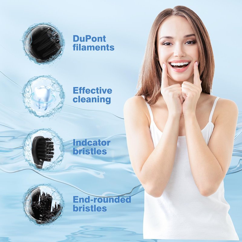 Pcs Replacement Toothbrush Heads for Curaprox Hydrosonic Electric Toothbrush Adults, White
