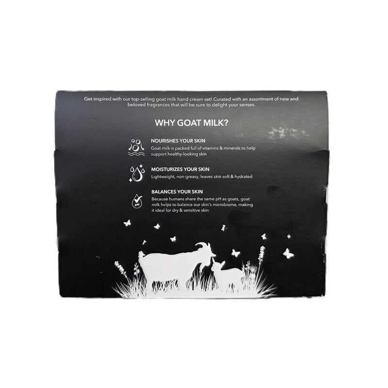 Dionis Goat Milk Hand Cream Gift Set, 5 Pack Assorted Fragrances with Vanilla Bean, Southern Magnolia, Vanilla Fig, Stargazer Lily, Water Flowers and Sea Salt, Non-Greasy Formula